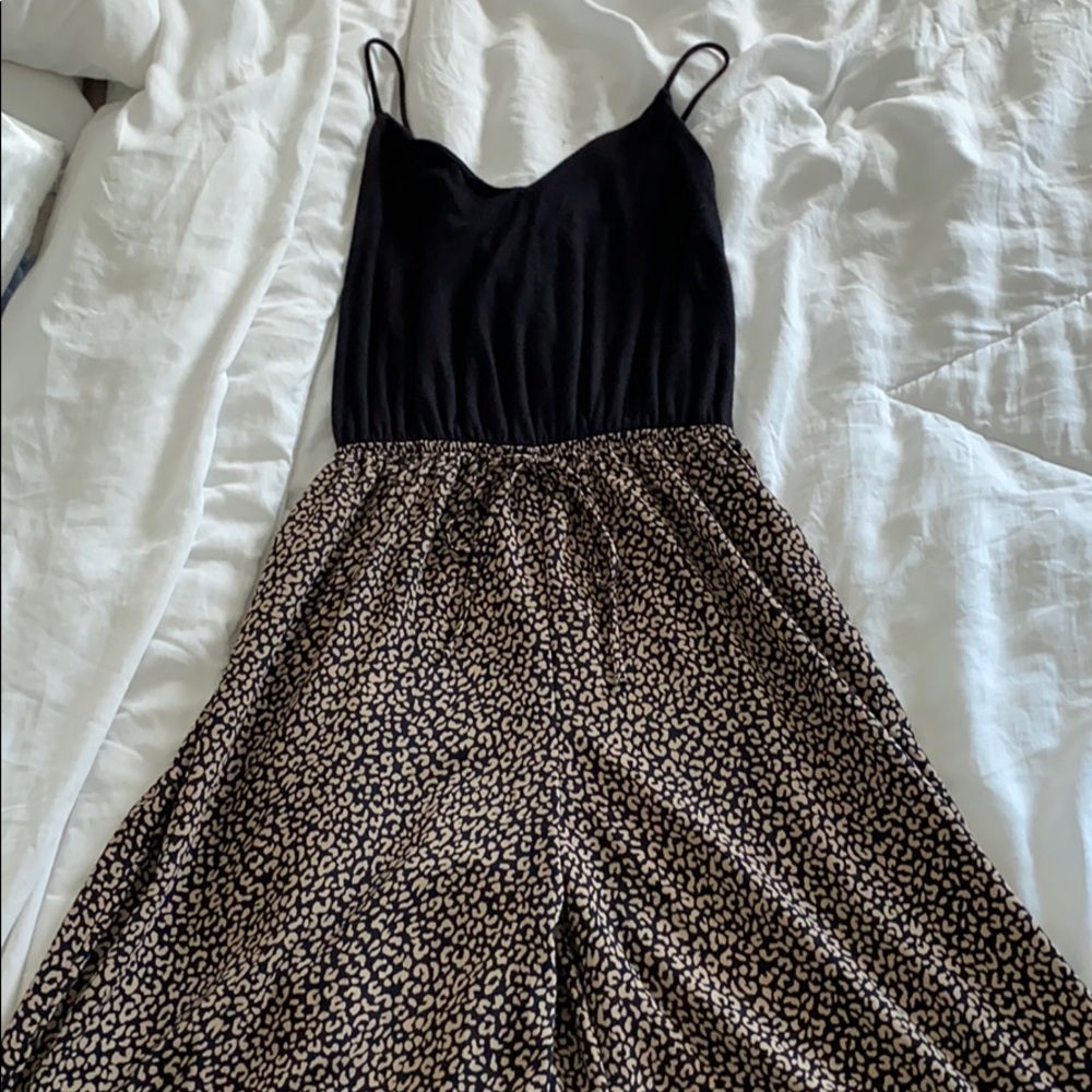Crossback Leopard Print Jumpsuit